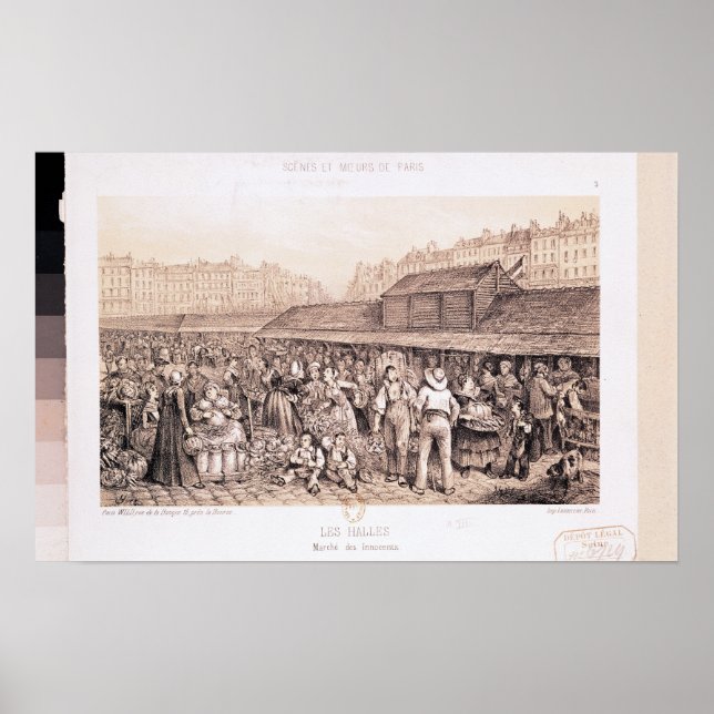 Les Halles, 1855 Poster (Vorne)