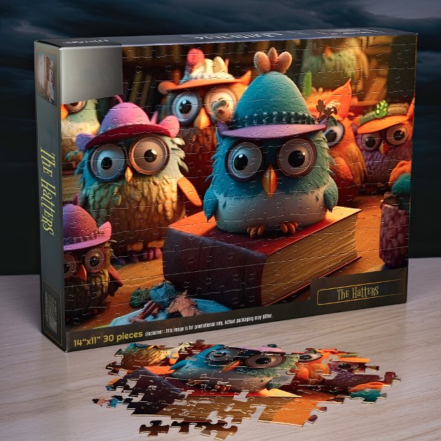 Les Hatters. Puzzle de 30 pouces 14x11 pour enfant (Créateur téléchargé)