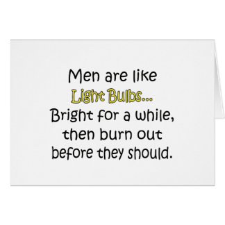 Les hommes sont comme les ampoules