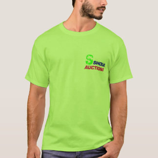 Les hommes soutiennent le T-shirt de logo, chaux