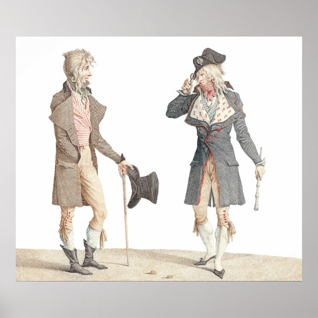 Les Incroyables - Alte französische Grabung von Ve Poster (Vorne)