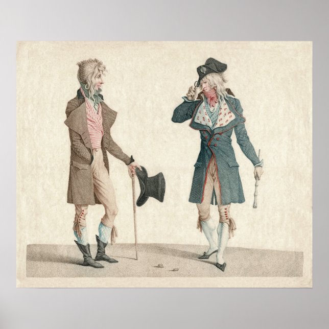 Les Incroyables von Carle Vernet Poster (Vorne)