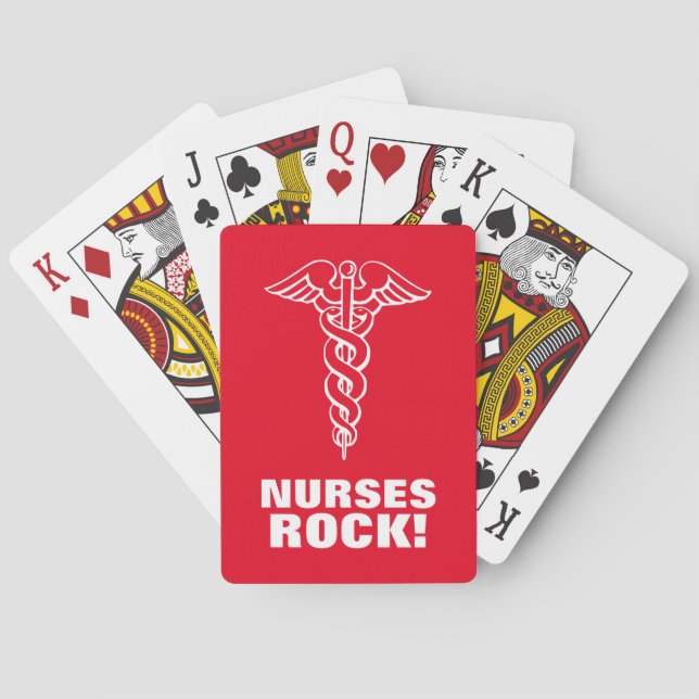 Les INFIRMIÈRES BASCULENT des cartes de jeu pour (dos)