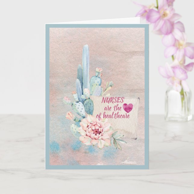 Les infirmières sont le coeur de la carte d'aquare (Orchidée)