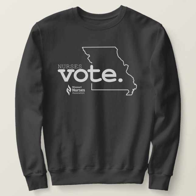 Les infirmières votent Sweatshirt de couleur foncé (Design devant)