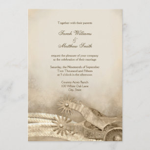 Les invitations au mariage occidental du pays rust