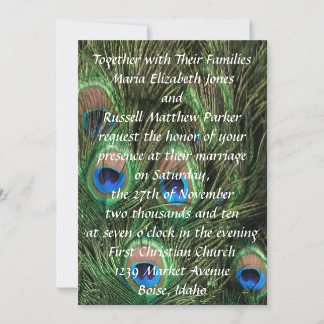 Les invitations aux mariages (Devant)