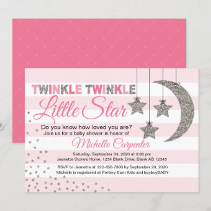 Les invitations baby showers scintillent la petite