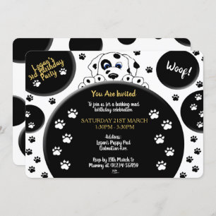 Les Invitations Dalmatiennes de Mucky Paws