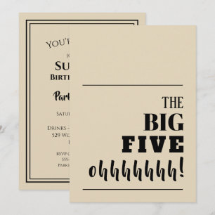 Les invitations d'anniversaire BIG 50