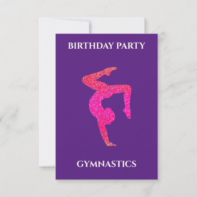 LES INVITATIONS D'ANNIVERSAIRE "GYMNASTIQUES" ONT  (Devant)