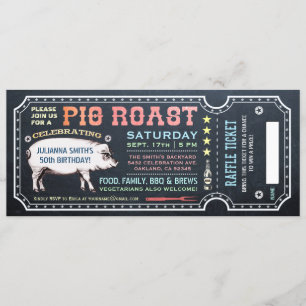 Les invitations de billet de rôti de porc avec la