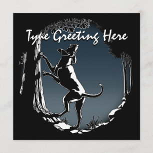 Les invitations de chien de chasse personnalisent