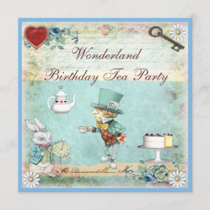 Les Invitations du Mad Hatter Wonderland Birthday 