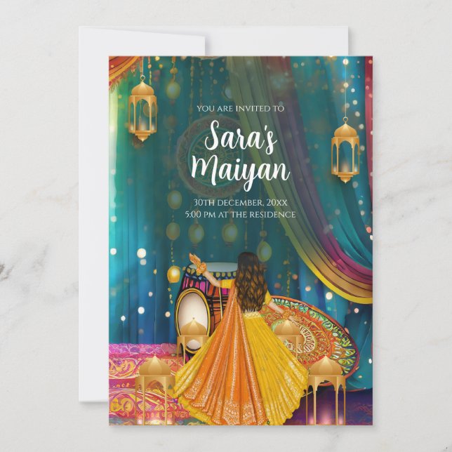 Les invitations numériques Maiyan comme les invita (Devant)