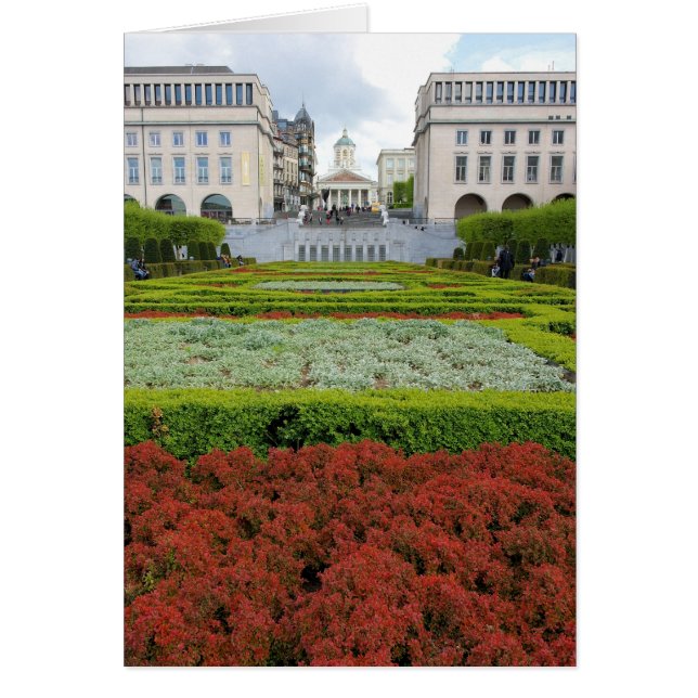 Les jardins à Bruxelles, Belgique Carte (Devant)