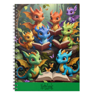 Les jeunes dragons lisant des livres sur la couver