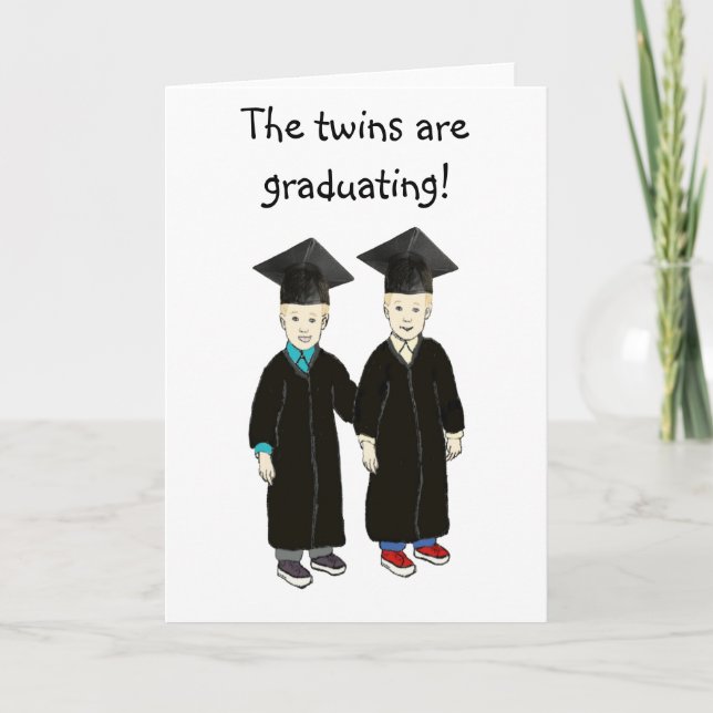 Les jumeaux sont gradués Carte (Devant)