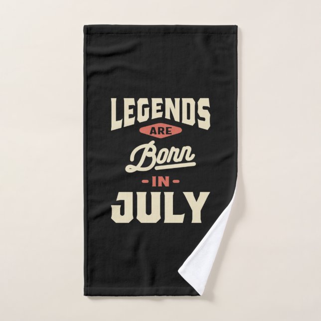 Les légendes sont nées en Juillet - Juillet Annive (Serviette à main)