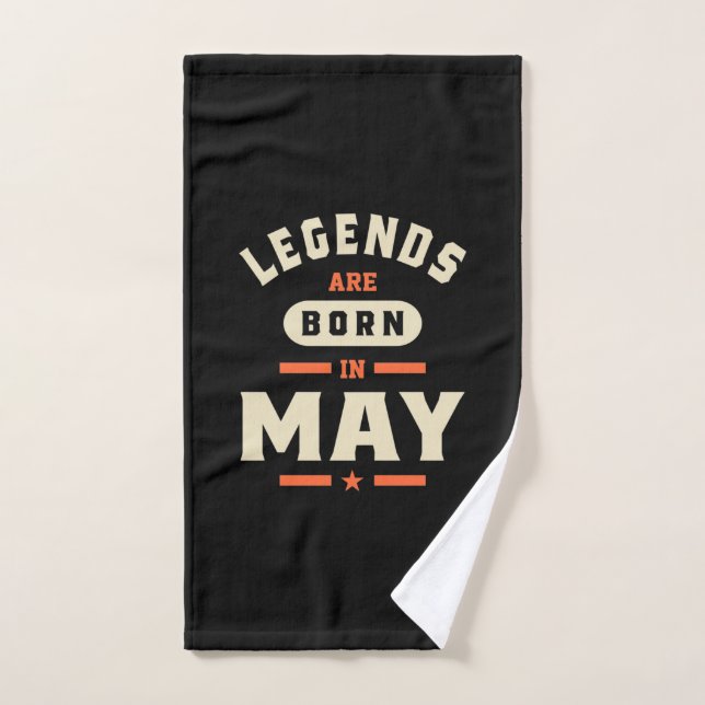 Les légendes sont nées en mai - mai Anniversaire (Serviette à main)