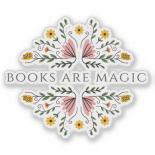 Les livres sont un autocollant magique