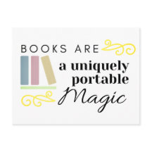 Les livres sont une carte postale magique unique
