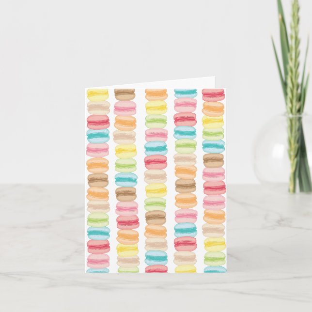 Les Macarons leere Anmerkungs-Karte Karte (Vorderseite)