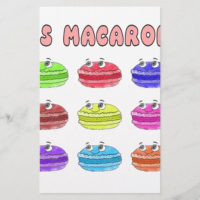Les Macarons Niedlich Cartoon (Vorderseite)