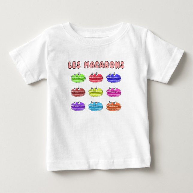 Les Macarons Niedlich Cartoon Baby T-shirt (Vorderseite)
