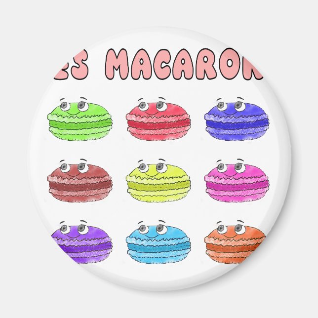 Les Macarons Niedlich Cartoon Magnet (Vorne)