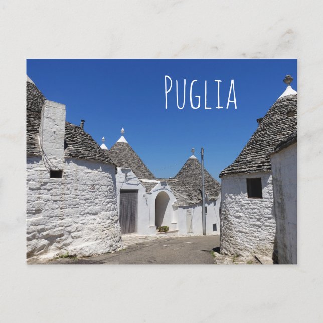 Les maisons Trulli à Alberobello, Puglia carte pos (Devant)