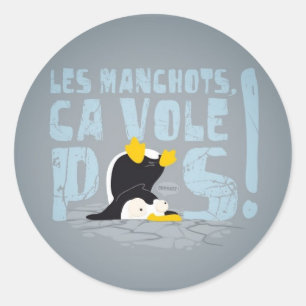 Les manchots runder aufkleber