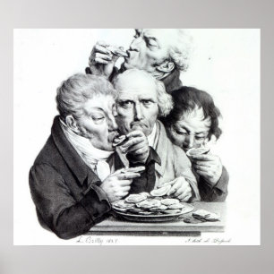 Les Mangeurs d'Huitres, 1825 Poster