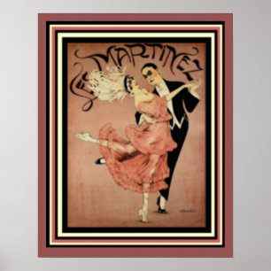 Les Martinez Art Deco Reiseplakat 16 x 20 Poster
