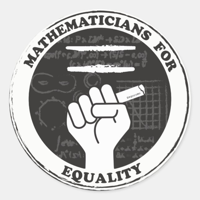 Les mathématiciens pour l'égalité autocollants (Devant)