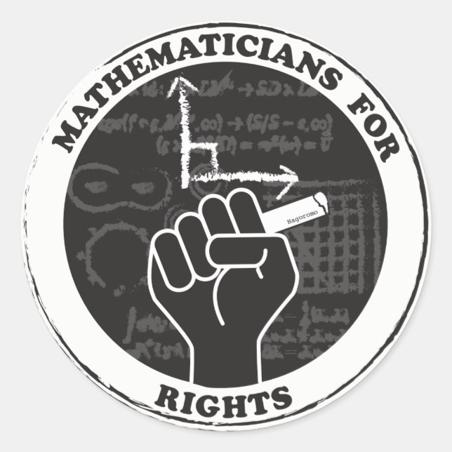 Les mathématiciens pour les autocollants Droits (Devant)