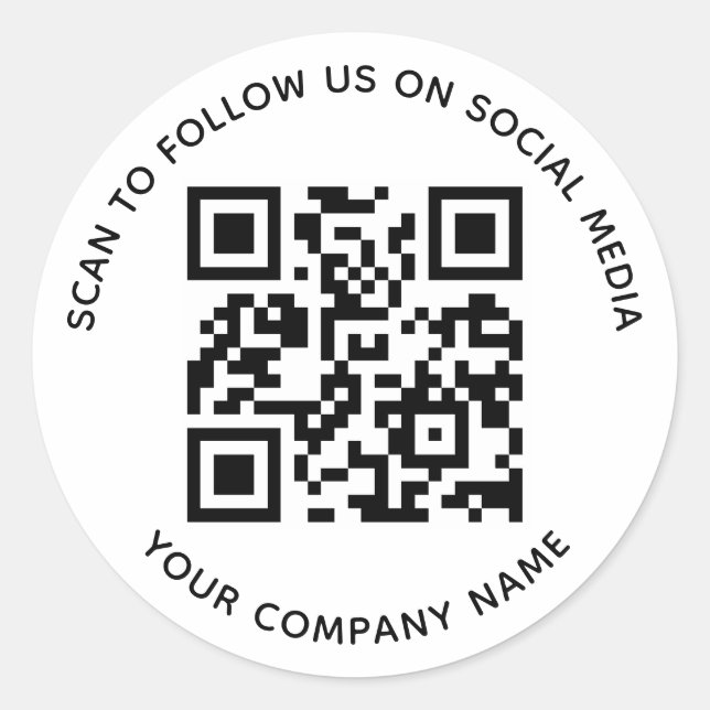 Les médias sociaux Stickers Code QR Analyser pour  (Devant)