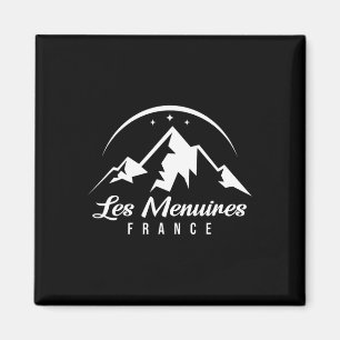 Les Menuires Frankreich Skigebiet Snowboarden Magnet