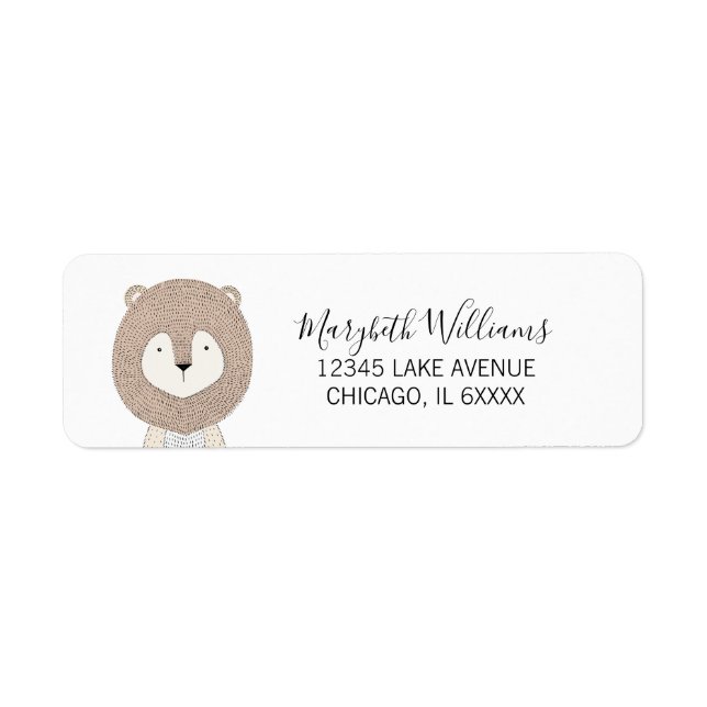Les mignons animaux Baby showers Étiquettes de adr (Devant)