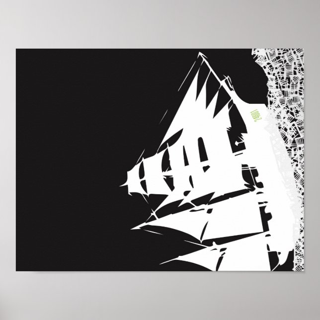 Les Mis Ship Silhouette Poster (Vorne)