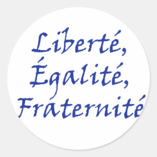 Les Misérables Liebe: Liberté, Égalité, Frater Runder Aufkleber