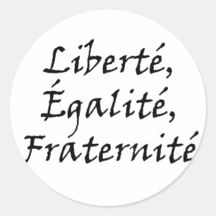 Les Misérables Liebe: Liberté, Égalité, Frater Runder Aufkleber