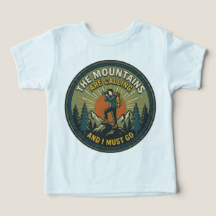 Les montagnes appellent Badge Randonnée Vintage