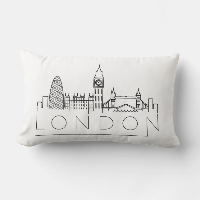 Les monuments de Londres | Coussin Lumbar Skyline (Recto)