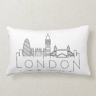 Les monuments de Londres   Coussin Lumbar Skyline