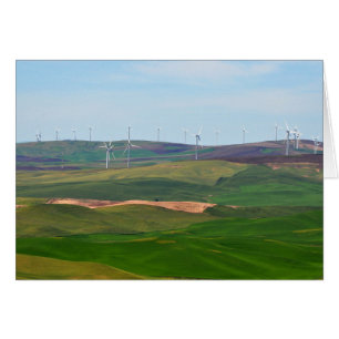 Les moulins à vent sur les collines de Palouse de 