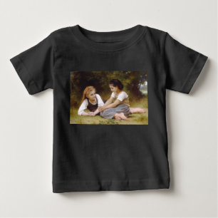 Les Noisettes: Junge Mädchen beim Sammeln von Hase Baby T-shirt