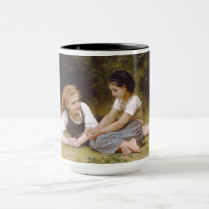 Les Noisettes: Junge Mädchen beim Sammeln von Hase Tasse