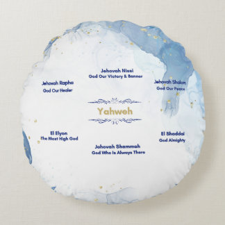 Les Noms De Dieu Coussin Rond