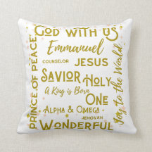 Les Noms de Jésus Coussin de Noël